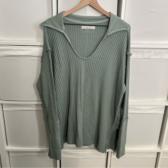 Free People Thermal Raymond Tunic Top in Washed Army - Picture 4 of 6